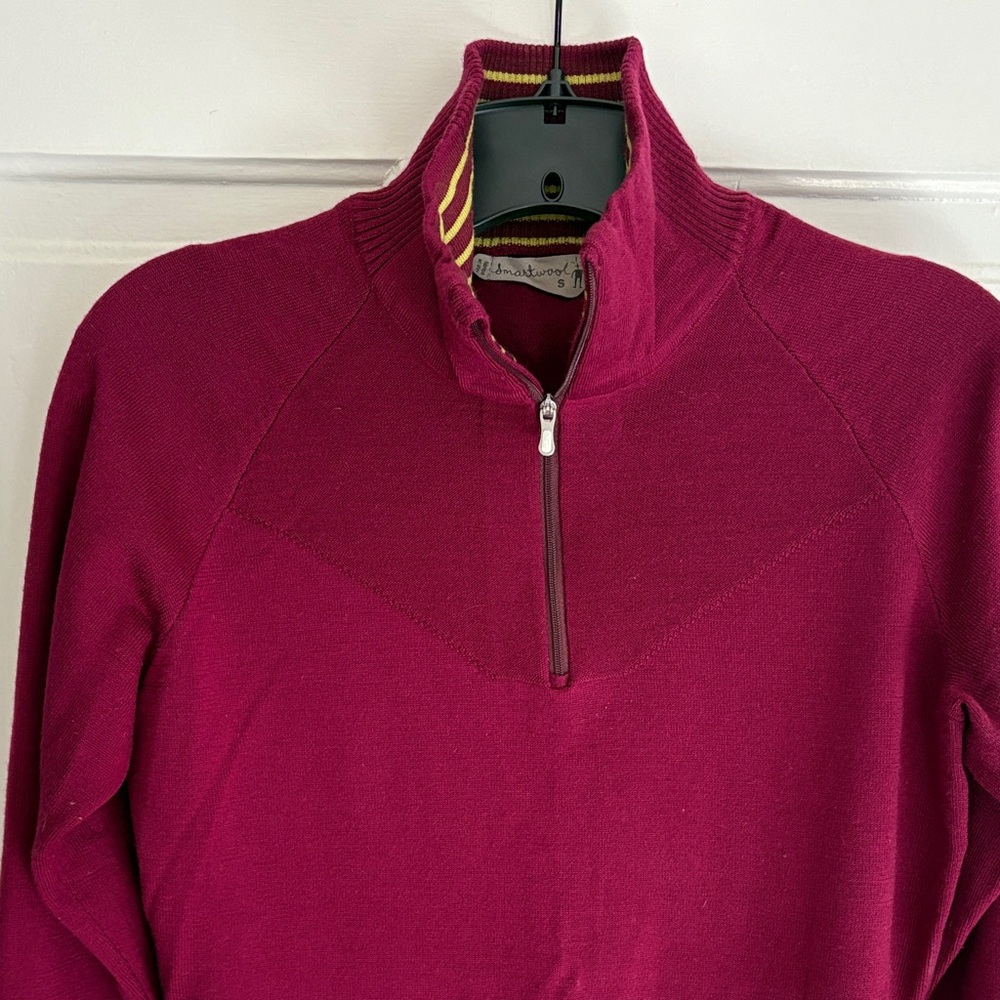 Smartwool Maroon Half-Zip Sweater - Picture 3 of 5
